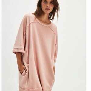 Free People Dusty Pink Pullover Dress
